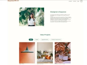 capture d'écran du portfolio de l'architecte