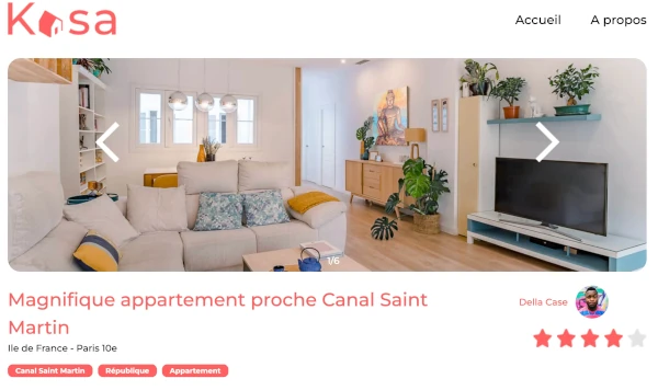 capture d'écran de l'appli Kasa
