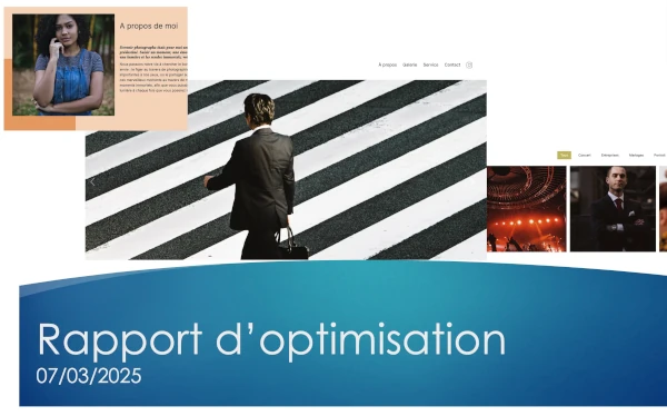 capture d'écran du rapport d'optimisation