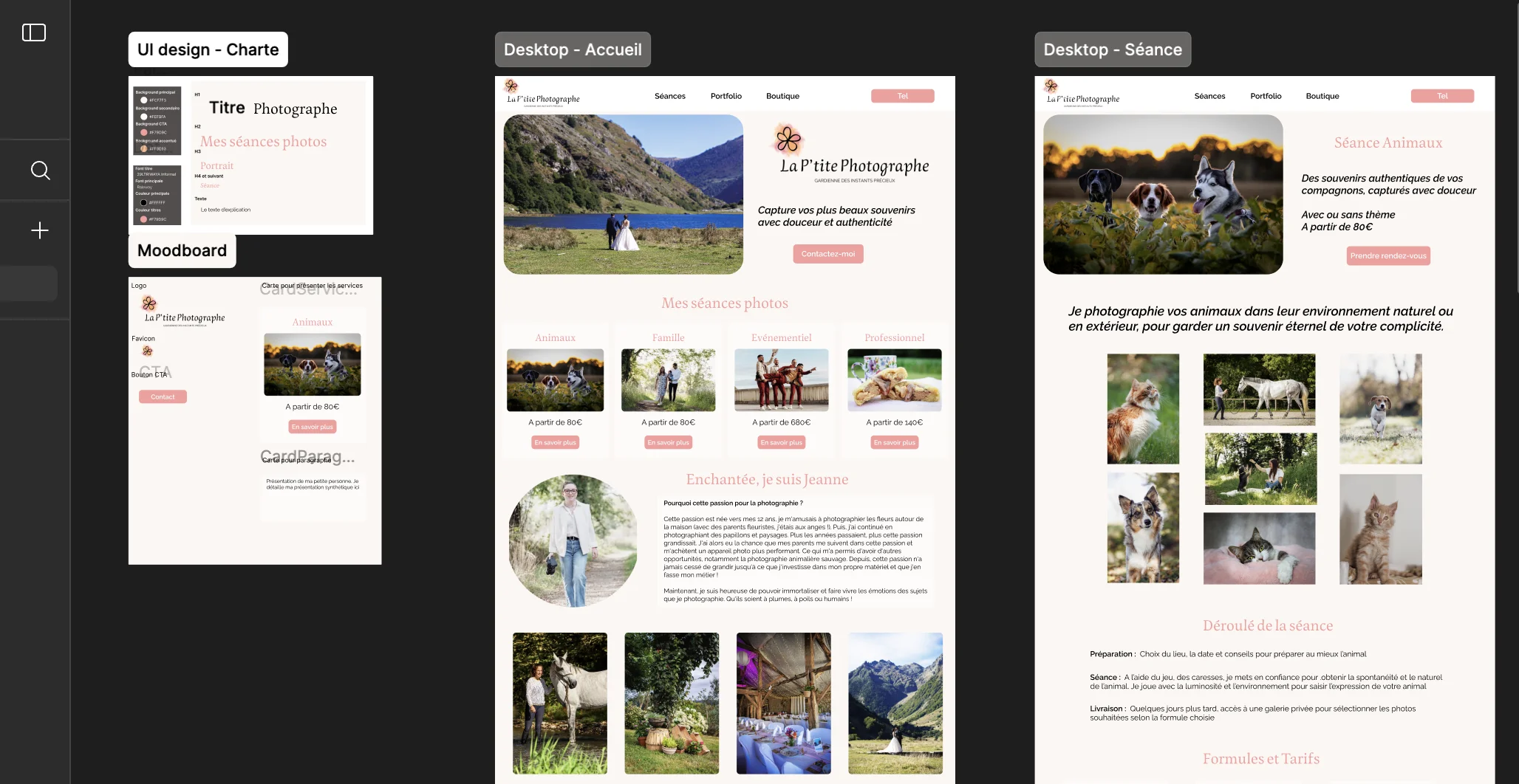 exemple de maquettes de site