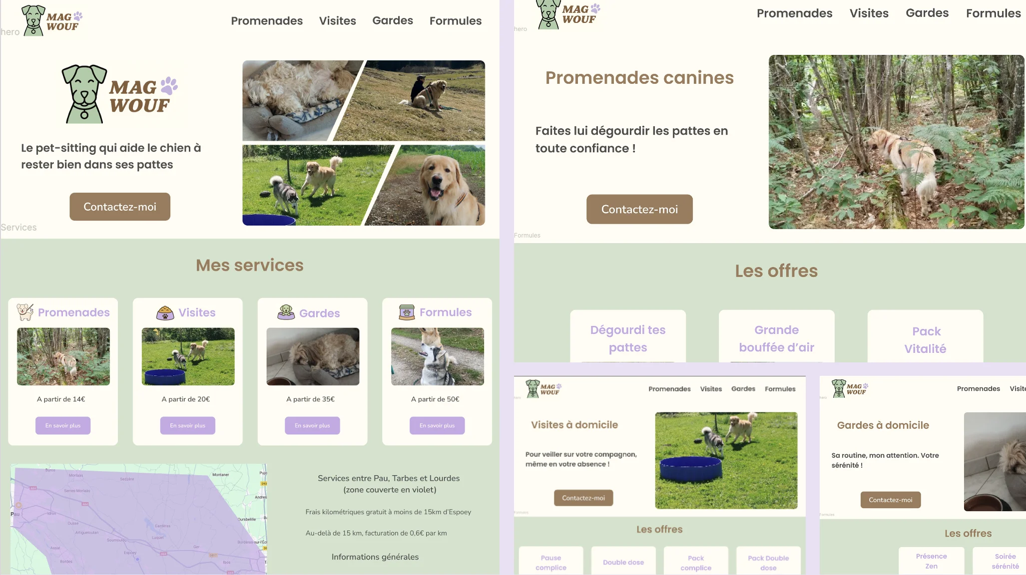 Création de 3 - 5 pages WordPress